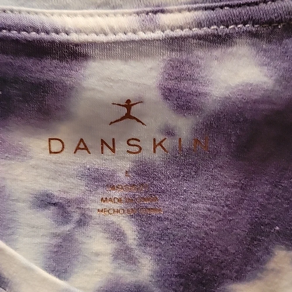 Danskin Blue Tie Dye Tee Size L